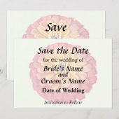 Save The Date Zinnia dans des nuances d'orange (Devant / Derrière)