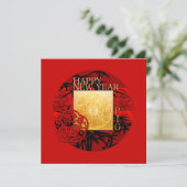 Save The Date Zodiac Yin Yang Bamboo Chinois Cochon Année SqFCI (Debout devant)