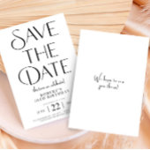 Save The Date Zwart-wit 50 Verjaardag Kaart