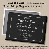 Save The Date - Zwart & Wit met oneindige scroll Magneet