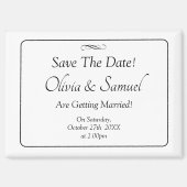 Save The Date - Zwart & Wit met oneindige scroll Magneet (Voorkant)