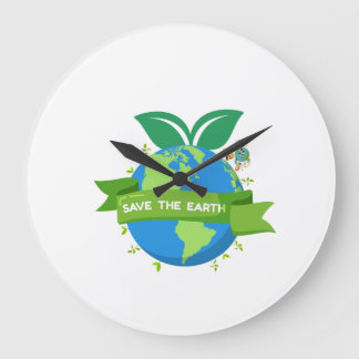 Save the Earth Wall Clock Grote Klok