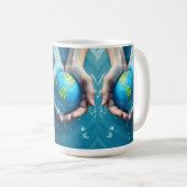 “Save the Earth Water Planet Mug Koffiemok (Voorkant rechts)
