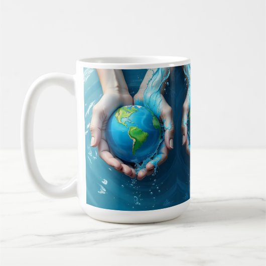 “Save the Earth Water Planet Mug Koffiemok (Links)