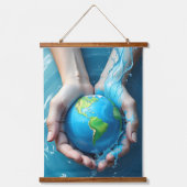 “Save the Earth Water Planet Tapestry Hangend Wandkleed (Voorkant)