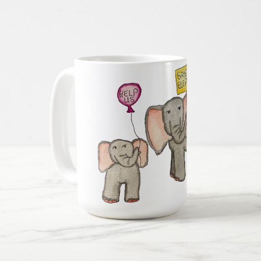 Save the Elephants Koffiemok (Voorkant links)