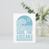 Save the ocean activist quotes aesthetic briefkaart (Staand voorkant)