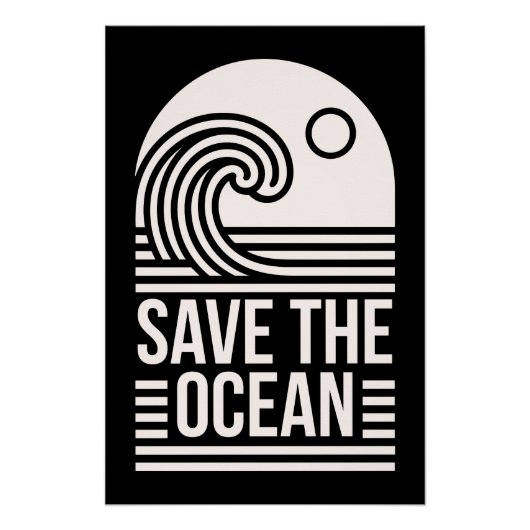 Save the ocean protection conservation volunteer perfect poster (Voorkant)