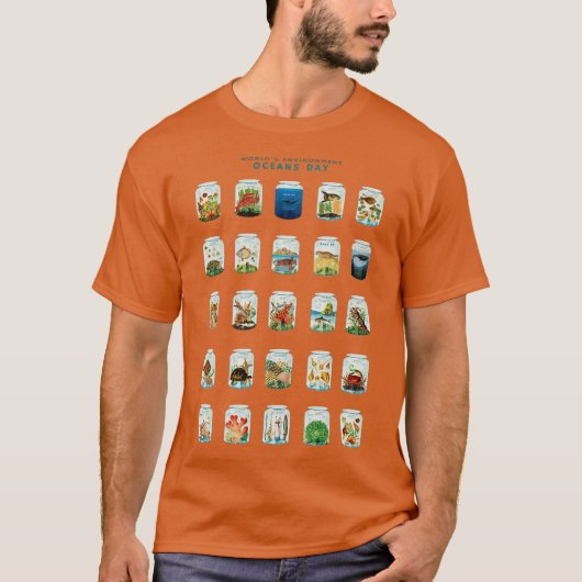 Save the Oceans into a Bottle T-shirt (Voorkant)