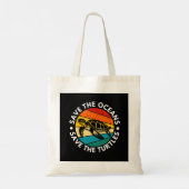 Save The Oceans Save The Turtles Tote Bag (Achterkant)