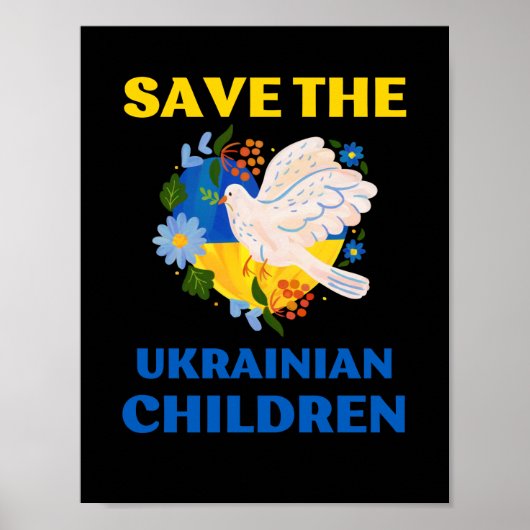 save the Oekrainian children Poster (Voorkant)