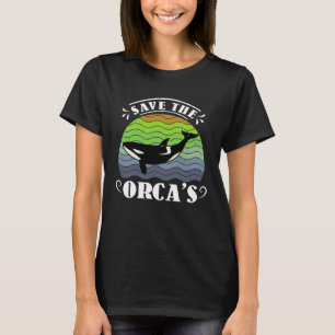 Save the Orcas beschermde soorten milieu Aware T-shirt