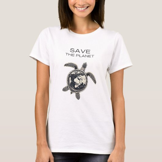 Save the Planet - Cosmic Turtle Edition T-Shirt (Devant)