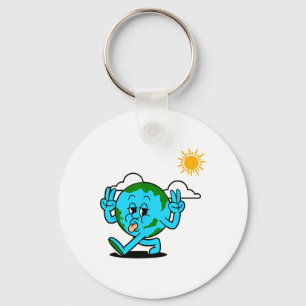 Save the Planet Earth Day Milieu Natuur Liefhebber Sleutelhanger