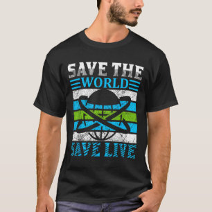 Save the Planet Earth Wereldbol Milieubescherming T-shirt