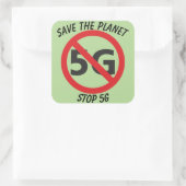 Save the Planet, Stop 5G sticker (Sac)