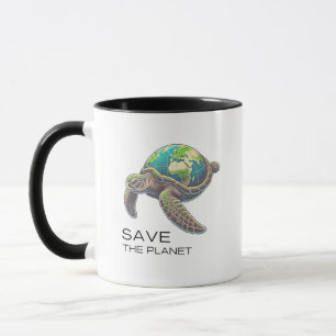Save the Planet – Zee Turtle Earth Edition voor he Mok