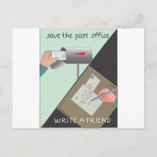 Save the Post Office/Write a Friend Briefkaart