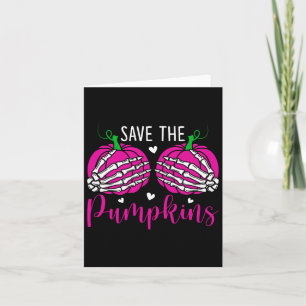 Save the Pumpkins Breast Cancer Awareness Gift Kaart
