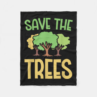Save the Trees Jeugd Milieubewustzijn Kleding Fleece Deken