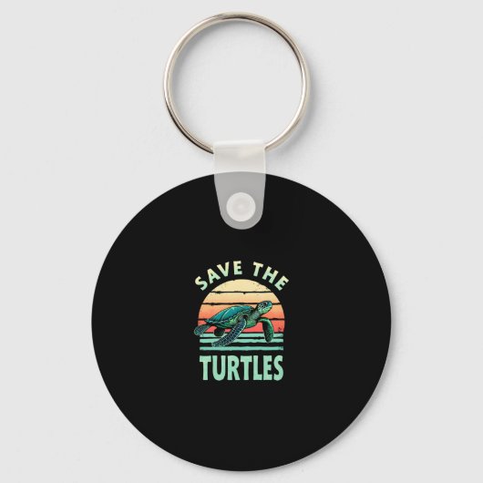 Save The Turtles Animal Turtle Pet Lover (1) Sleutelhanger (Voorkant)