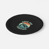 Save The Turtles Animal Turtle Pet Lover (4) Papieren Bordje (Gekanteld)