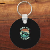 Save The Turtles Animal Turtle Pet Lover (4) Sleutelhanger (Voorkant)