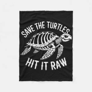 Save the Turtles hebben een rauwe sarcastische Hum Fleece Deken