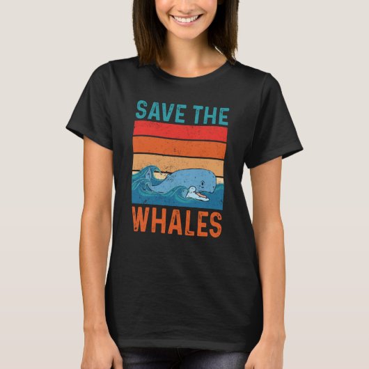 Save The Whales T-shirt (Voorkant)