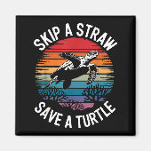 Save Turtles Sea Ocean Turtle Shirt  Magneet (Voorkant)