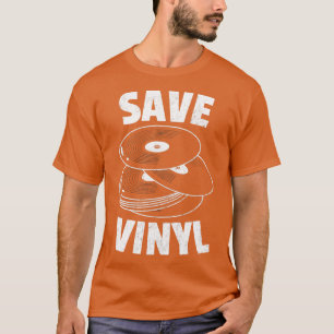 Save Vinyl Records verontruste muziekliefhebbers T-shirt