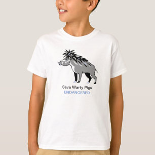 Save Warty PIGS - Bedreigde dieren grafiek T-shirt