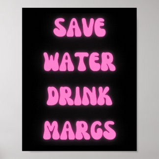Save Water Magres Mexicaanse partij Poster