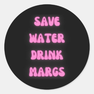Save Water Magres Mexicaanse partij Ronde Sticker