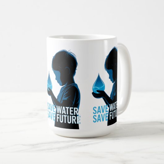 Save Water Save Future Koffiemok (Voorkant rechts)