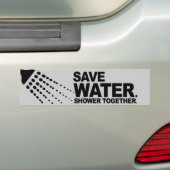SAVE WATER SHOWER -.png Bumpersticker (Op auto)