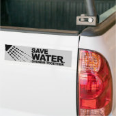 SAVE WATER SHOWER -.png Bumpersticker (Op Truck)