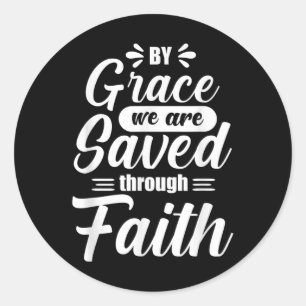 Saved By Grace Ronde Sticker