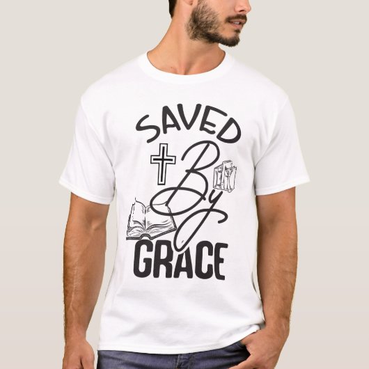 Saved By Grace T-shirt (Voorkant)