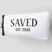 Saved Est Established Christian Golfer Golfheadcover (Voorkant)