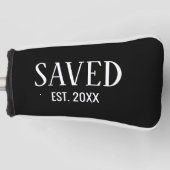 Saved Est Established Christian Golfer Putter Golfheadcover (Voorkant)