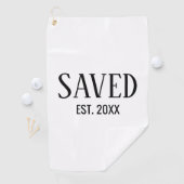 Saved Est Established Christian Golfhanddoek (Insitu)