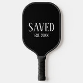 Saved Est Established White Caps Christian Pickleball Paddle (Voorkant)