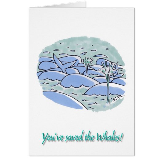 Saved Whales greeting card (Devant)