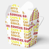 Saveloy, Chips & Curry Sauce. Bedankdoosjes (Geopend)