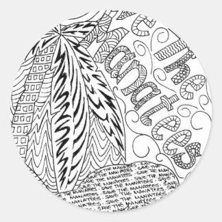 savethemanateezen1.jpg ronde sticker