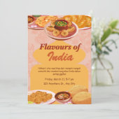 Saveurs de l'Inde invitation à la nourriture (Debout devant)