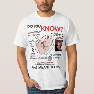"Saviez-vous ?" T-shirt Informations Pro-Life