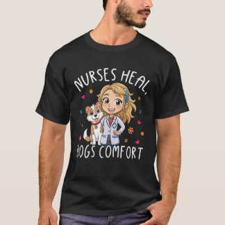 Saving Lives Loving Dogs – Nurse and Dog Lover T-shirt