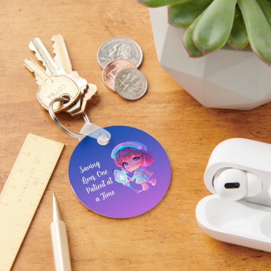 Saving Lives, One Patient at a Time Key Ring Sleutelhanger (Bureau)